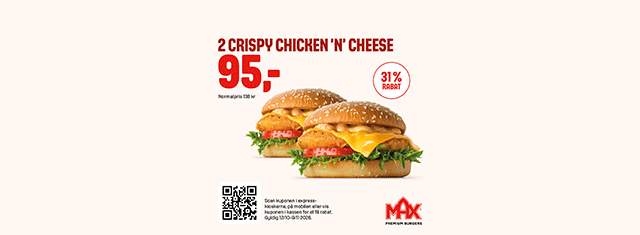 max maxburger fast food MAX MAX Burgers burgere aftensmad fastfood takeaway studerende studierabat