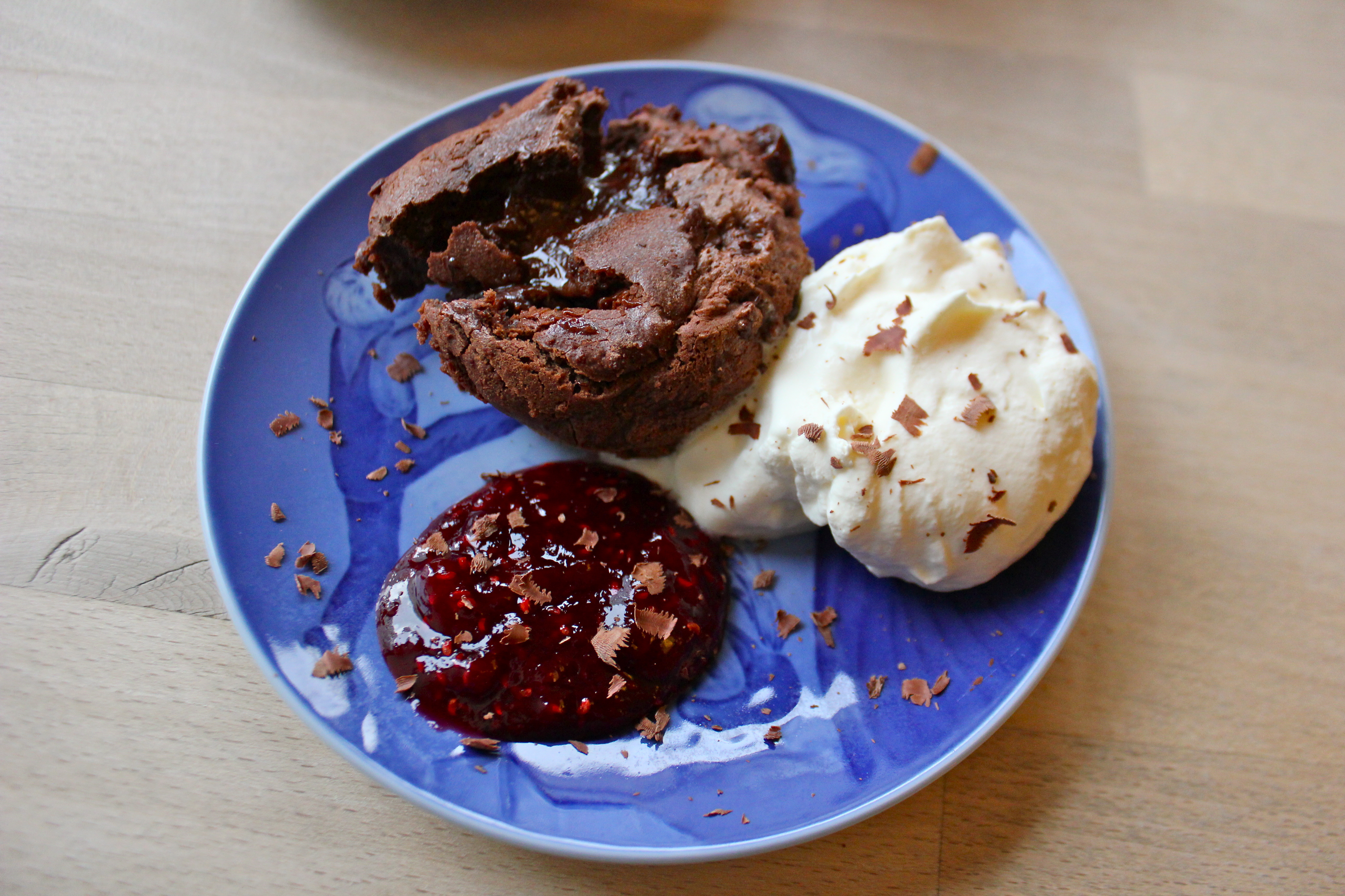 Chokoladekage dessert på Cafe Kaffegal